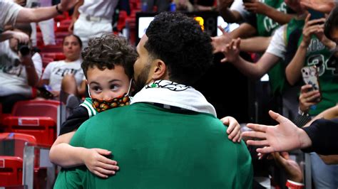 Deuce Tatum celebrates Celtics' Game 2 win over Heat in locker room ...