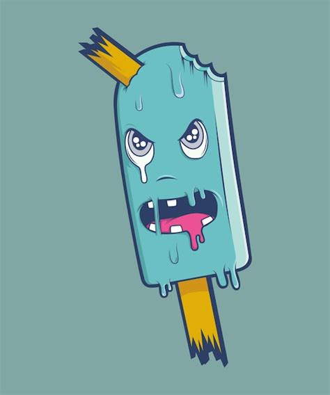 Premium Vector Illustration Of A Zombie Ice Cream Cone