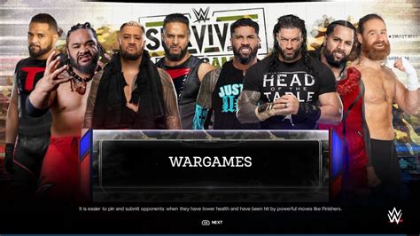 The New Bloodline Vs The Old Bloodline War Games Match Wwe K