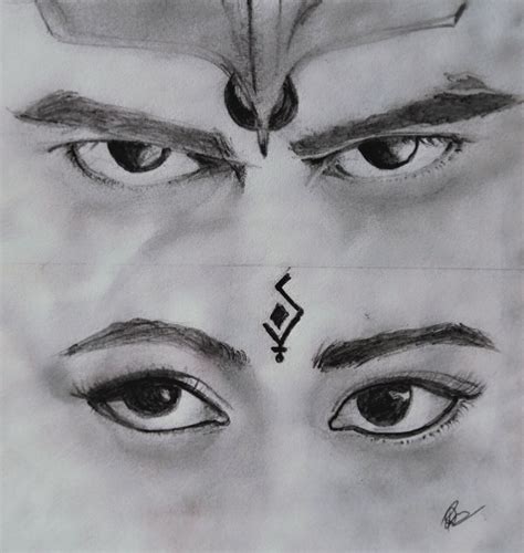 Artstation Bahubali And Devasena Pencil Sketch