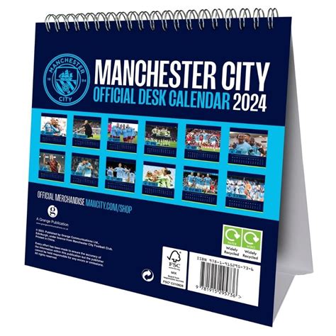 2024 Manchester City Fc Desk Easel Calendar