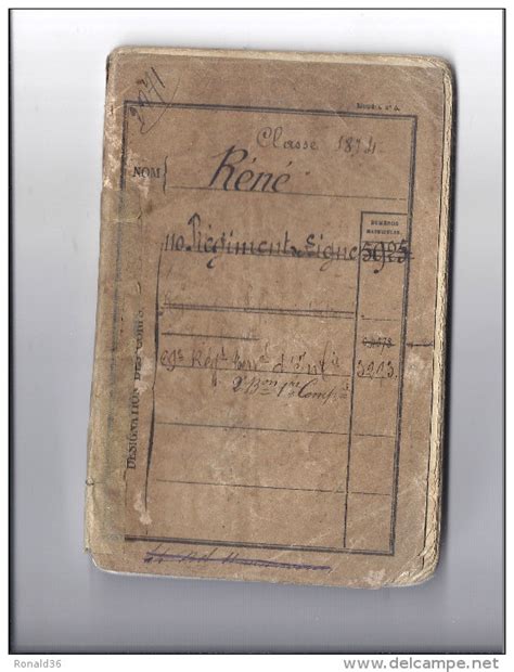 Documents LIVRET MILITAIRE de 1879 parchemin 69è regiment d