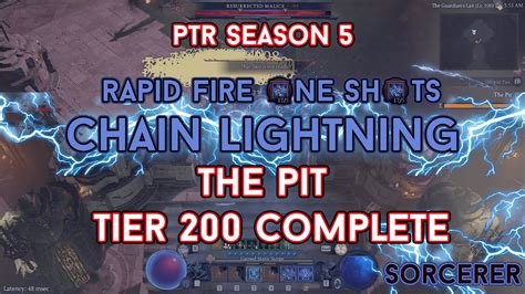 Diablo Chain Lightning Rapid Fire Sorcerer Pit Tier Down Ptr