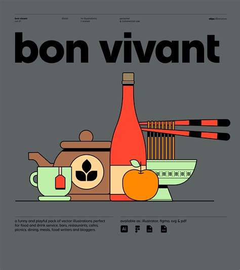 Bon Vivant Illustration Pack On Behance