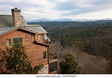 Luxury Log Cabin Blue Ridge Mountains Stock Photo (Edit Now) 125943164