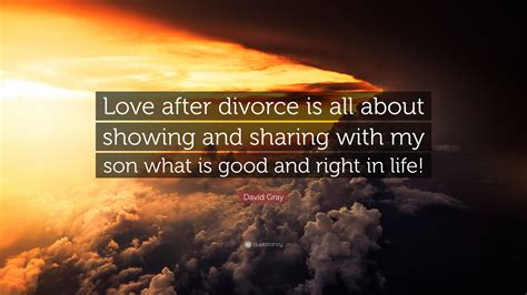 David Gray Quote Love After Divorce Is All About Showing And Sharing