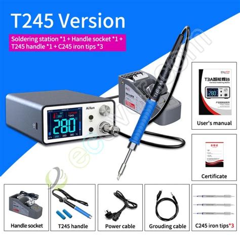 200W AIXUN T3A Smart Soldering Station With T245 Series Handle