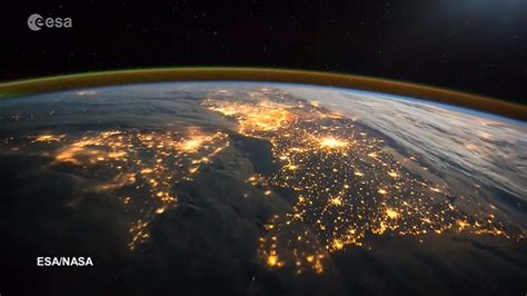 Incredible Video Shows Uk And Europe At Night As Seen From The