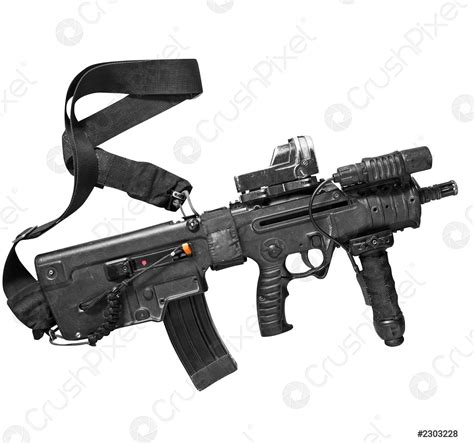 Israeli assault rifle Tavor on white - stock photo 2303228 | Crushpixel