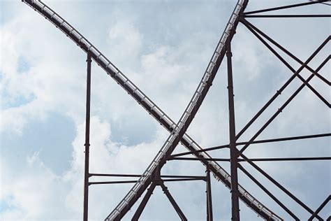 Detail Of Roller Coaster Curves And Steel Frame Stock Photo - Download ...