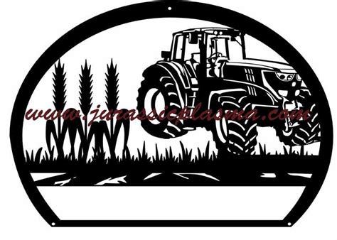 Farm Sign Tractor Wheat Dxf Svg File Plasma Laser Water Etsy