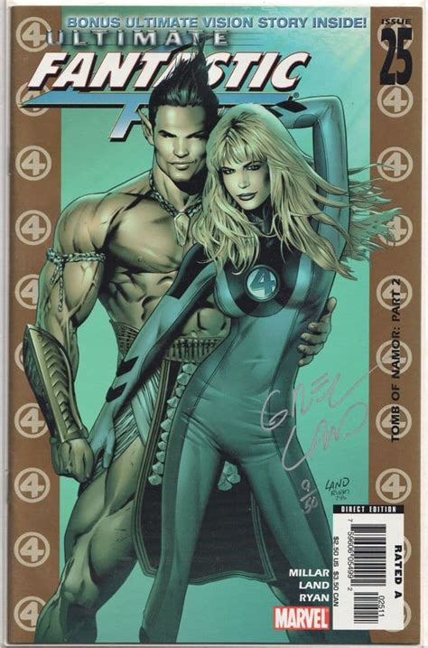 Ultimate Fantastic Four 25 Dynamic Forces Signed Greg Land Df Coa Ltd