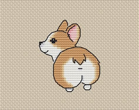 Smiling Corgi Cross Stitch Pattern Code Ilcs 129 I Like Cross Stitch Buy Online On