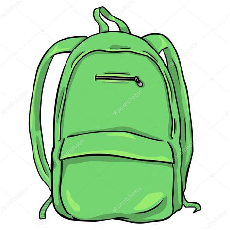 Mochila De Dibujos Animados Vector De Stock Nikiteev