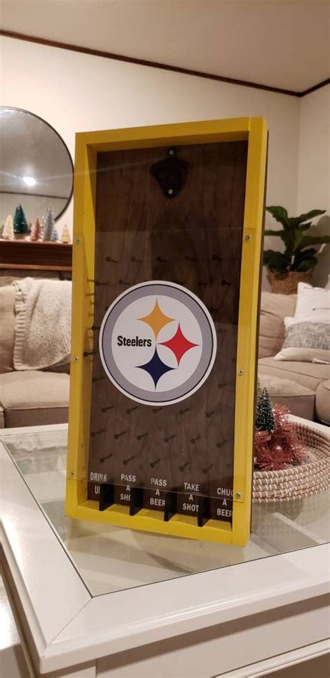 Pittsburgh Steelers Drinko Plinko Wall Mount Bottle Opener Beer Game Etsy