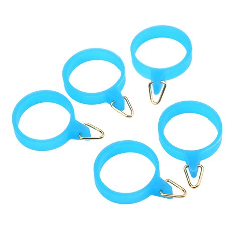 5pcs Fishing Rod Hook Secure Holder Rubber Circle Stainless Steel