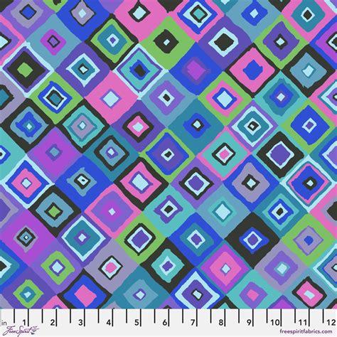 Square Dance Blue Kaffe Fassett Collective I Fenwick Fabrics