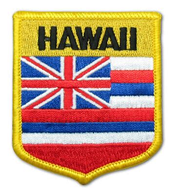 Hawaii State Flag Shield Embroidered Patch Hawaiian Islands Iron-On ...