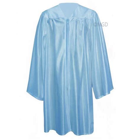 Sky Blue Shiny Primary Graduation Gown And Cap Mera Convocation