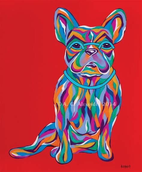 Items Similar To French Bulldog Abstract Dog Art Print By Angela