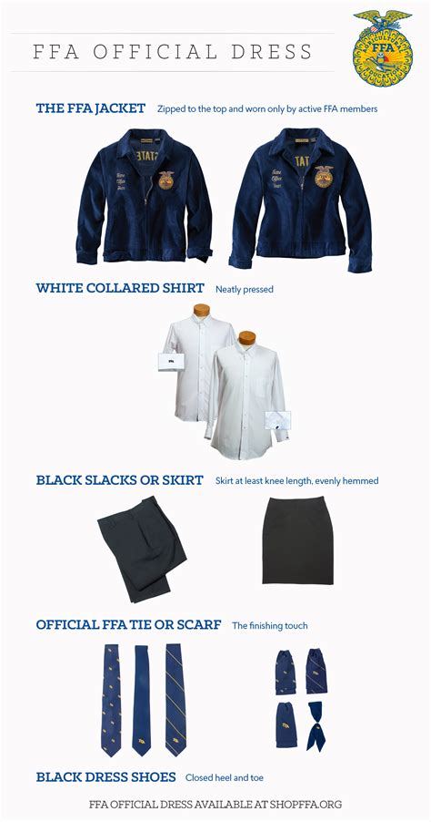 FFA Official Dress 101 | Ffa official dress, Ffa jacket, Official dresses