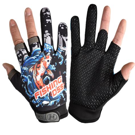 Fishing Gloves Sun Protection Fingerless Sport Gloves Shopee Thailand