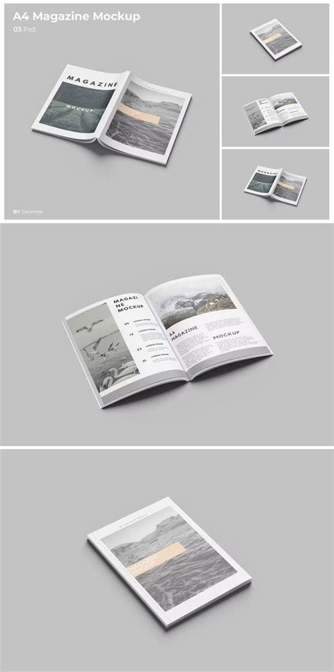 A4 Magazine Mockup | Magazine mockup, Mockup design, Mockup