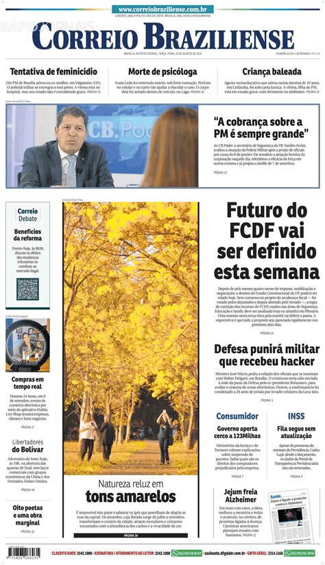 Correio Braziliense Ago Jornais E Revistas Sapo Pt