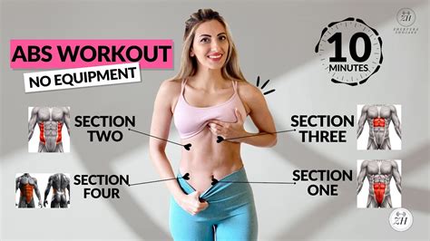 10 Minute Perfect Abs Workout For All 4 Sections No Repeat No