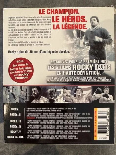 ROCKY AVEC SYLVESTER STALLONE COFFRET COLLECTOR 6 FILMS BLU RAY