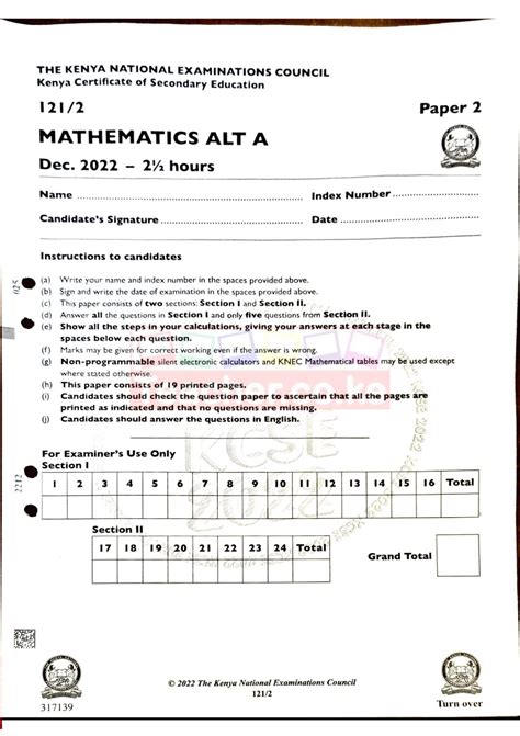 2022 KCSE Past Papers With Marking Schemes Teacher Co Ke