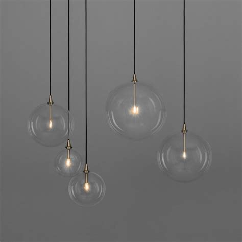 Schwung Glass Globe Single Pendant Transparent Glass Indoor Lights