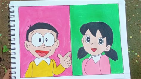 Nobita And Shizuka Painting 🎨🖌️ Painting Drawing Art