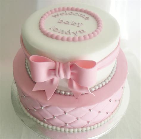 Made Fresh Daily Quilted Pink And White Baby Shower Cake