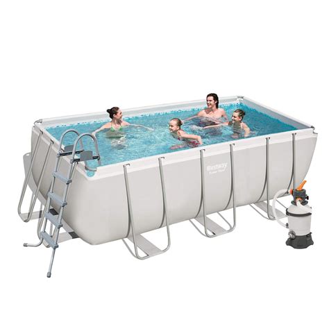 Каркасный прямоугольный бассейн Bestway 56457 (412х201х122 см, 8124 л ...