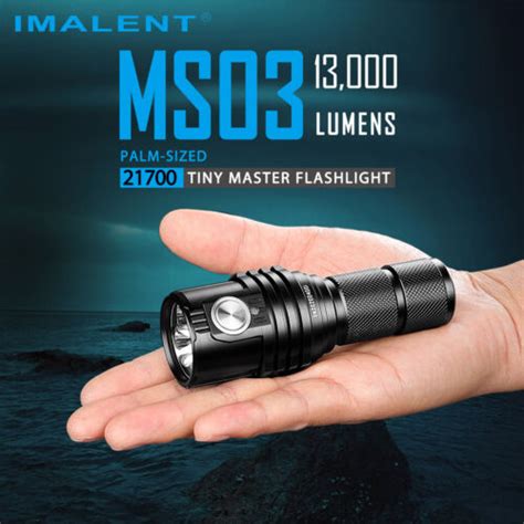 IMALENT MS03 Tactical Flashlight 13000 Lumen Brightest EDC Torch CREE