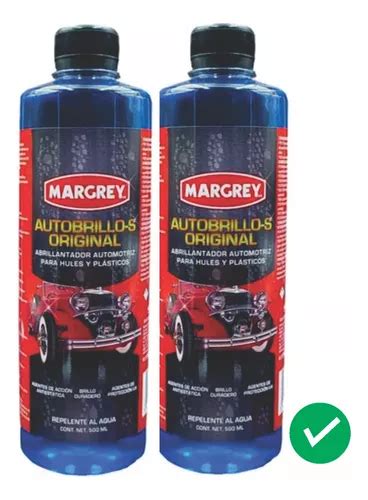 Auto Brillo S Abrillantador De Plásticos 500 Ml Margrey 2 Pz