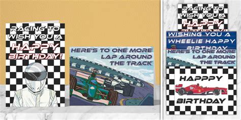 Formula 1 Birthday Card Pack Twinkl Party Profesor Hizo