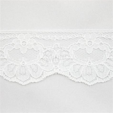 Nylon Lace Trimming 232 White Shine Trimmings Fabrics