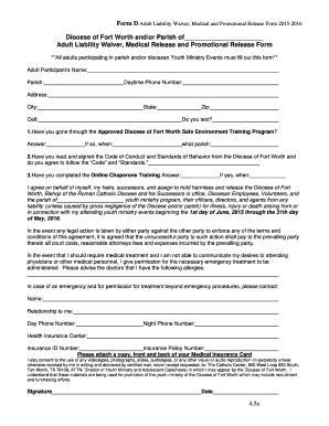 Fillable Online Gscc Form D Adult Liability Waiver Medical And