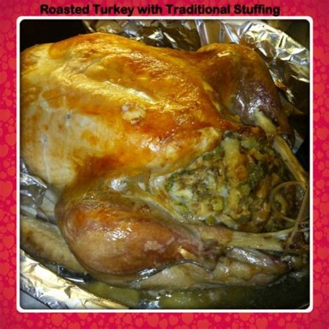 Roasted Stuffed Turkey With Cooking Time Chart | Turkey recipes ...