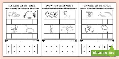 Number Words Cut And Paste Worksheets Worksheets Library