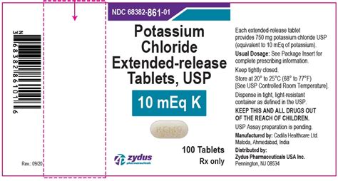 POTASSIUM CHLORIDE Tablet Extended Release