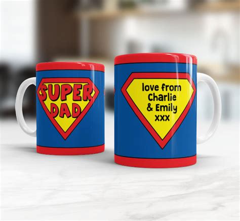 Personalised Super Dad Mug Personalise Online With Fast Dispatch