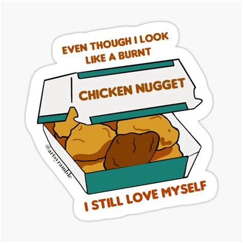 "Burnt chicken nugget vine sticker" Sticker for Sale by mmll527 | Redbubble