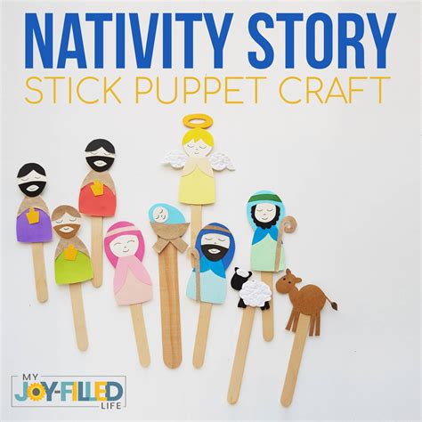 Nativity Story Stick Puppet Craft Square My Joy Filled Life