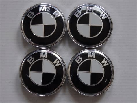 4x Dekielki Dekle Emblematy na felgi BMW 60 mm czarno białe Bmw