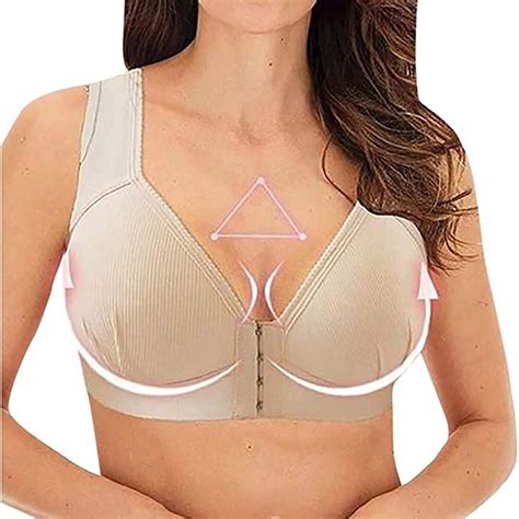 Soutien gorge de grande taille avec fermeture à l avant sans armatures