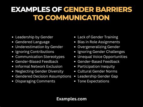 Gender Barriers To Communication Examples Pdf