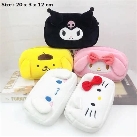 Jual Fur Pencil Case Sanrio Melody Cinnamoroll Kotak Pensil Tempat